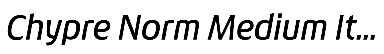 Chypre Norm Medium Italic